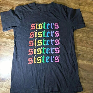 JAMES CHARLES Sisters Black short sleeve round neck t-shirt unisex tagless